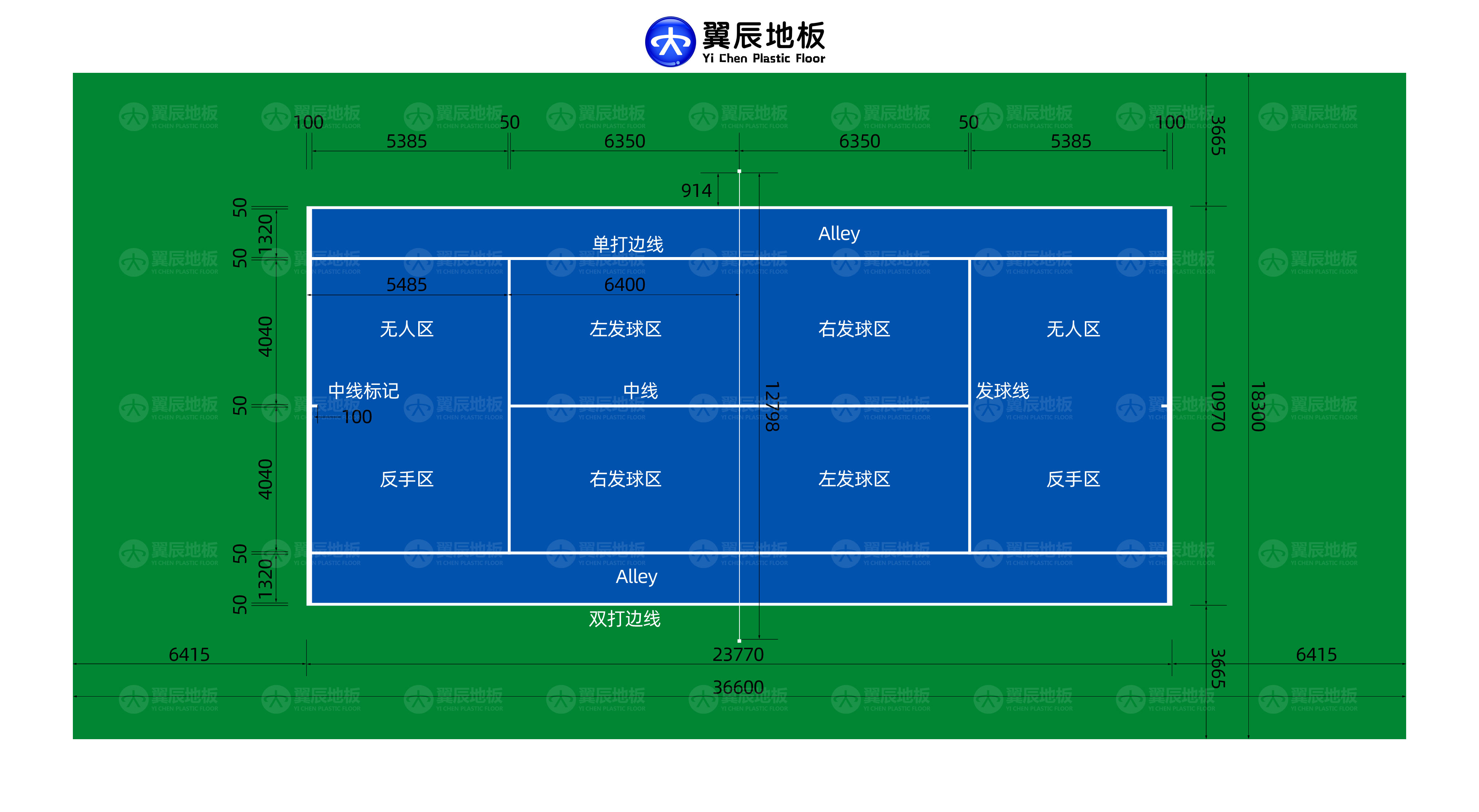 網(wǎng)球場(chǎng)標(biāo)準(zhǔn)尺寸