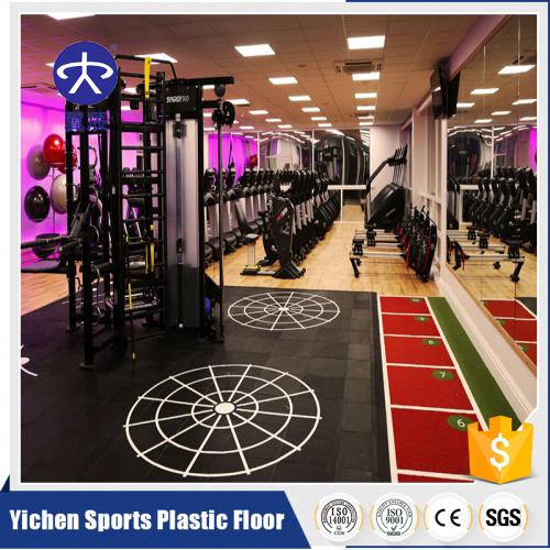 健身房塑膠地板,健身房PVC塑膠地板施工安裝效果